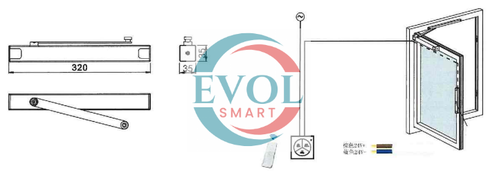 Thanh trượt điện mở cửa sổ -Mã XCHB-45D